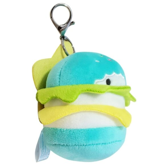 Sanrio Plush Burger Charm Clip Kidrobot Jacket Backpack Zipper Pull Key KiKi - Picture 2 of 9